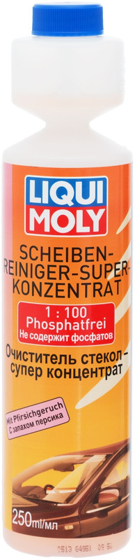 Рідина для склоомивоча LIQUI MOLY, концентрат персик,літо, 0 °С, 0,25л